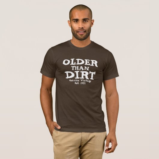 Älterer als Vintager Design-T - Shirt (Vorne ganz)