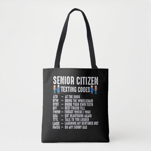 älterer Arbeitnehmer Senior Citizen Code Tasche (Vorderseite)