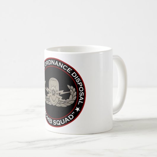 Älterer "Bombengeschwader " EOD Kaffeetasse (VorderseiteRechts)