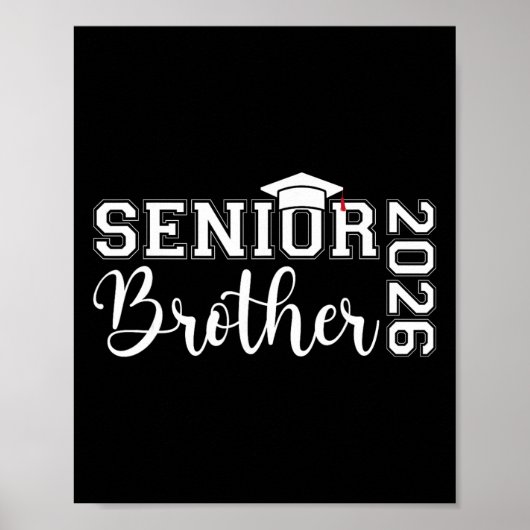 Älterer Bruder 2026 Abgänger 2026 Absolvent Abschl Poster (Vorne)