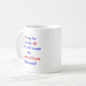Älterer Bürger 60 Kaffeetasse (Vorderseite Links)