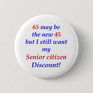 Älterer Bürger 65 Button