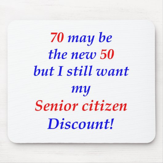 Älterer Bürger 70 Mousepad (Vorne)