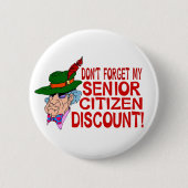 Älterer Bürger-Rabatt Button (Vorderseite)