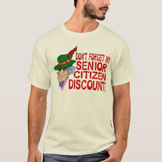 Älterer Bürger-Rabatt T-Shirt (Vorderseite)
