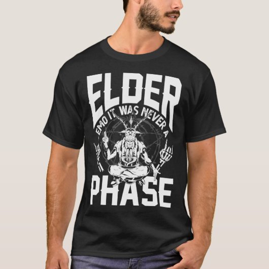 Älterer Emo Es War Nie Eine Phase Gothic-Skelett T-Shirt (Vorderseite)