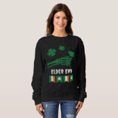 Älterer Emo-Goth St. Patrick's Day Gothic Wein tri Sweatshirt (Vorne ganz)