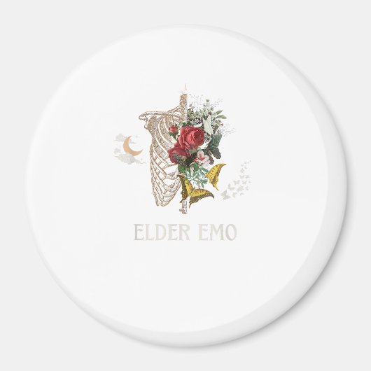 Älterer Emo Lustiger Goth Älterer Gothic Cottageco Magnet (Vorne)