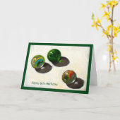 ÄLTERER GEBURTSTAG: HAT NOCH MARBLES KARTE (Gelbe Blume)