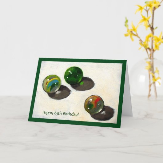 ÄLTERER GEBURTSTAG: HAT NOCH MARBLES KARTE (Gelbe Blume)