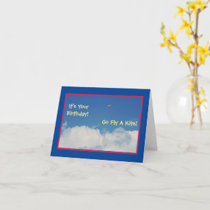 "ÄLTERER GEBURTSTAG SPASS, FLY A KITE" KARTE