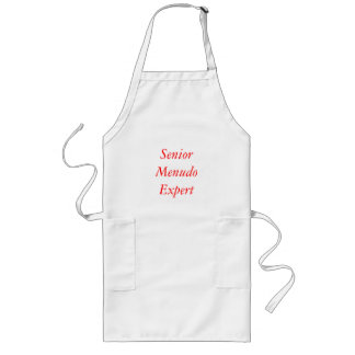 Älterer Menudo Experte im Rot Lange Schürze