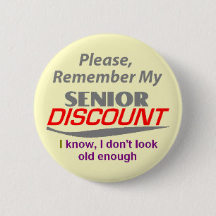 ÄLTERER RABATT Knopf Button