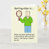 Älterer Spaß für ihn, unerwünschtes Haar. Karte (Gelbe Blume)