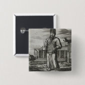 Älterer ziviler Bediensteter, der Steuern, Button (Vorne & Hinten)