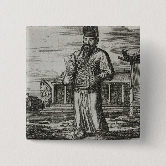 Älterer ziviler Bediensteter, der Steuern, Button (Vorderseite)