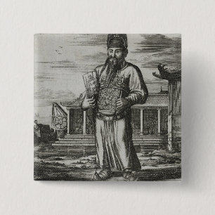 Älterer ziviler Bediensteter, der Steuern, Button