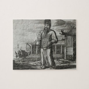 Älterer ziviler Bediensteter, der Steuern, Puzzle