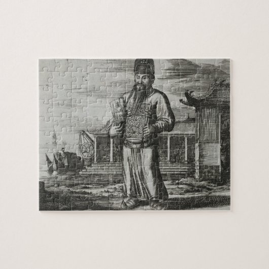 Älterer ziviler Bediensteter, der Steuern, Puzzle (Horizontal)