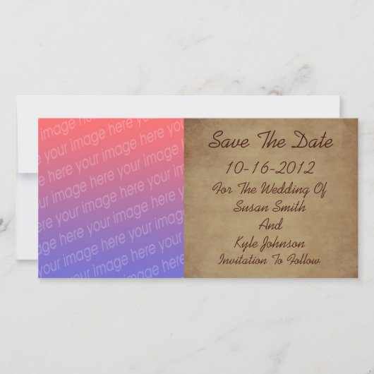 Älteres abgenutztes Foto Save The Date (Vorderseite)