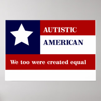 Älteres Autistisches amerikanisches Poster