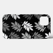 Älteres Blatt Lg Muster Schwarz Weiß Grau Case-Mate iPhone Hülle (Rückseite (Horizontal))