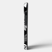 Älteres Blatt Lg Muster Schwarz Weiß Grau Case-Mate iPhone Hülle (Rückseite / Links)