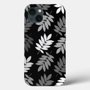 Älteres Blatt Lg Muster Schwarz Weiß Grau Case-Mate iPhone Hülle