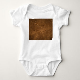 Älteres braunes Leder: klassische Textur Baby Strampler