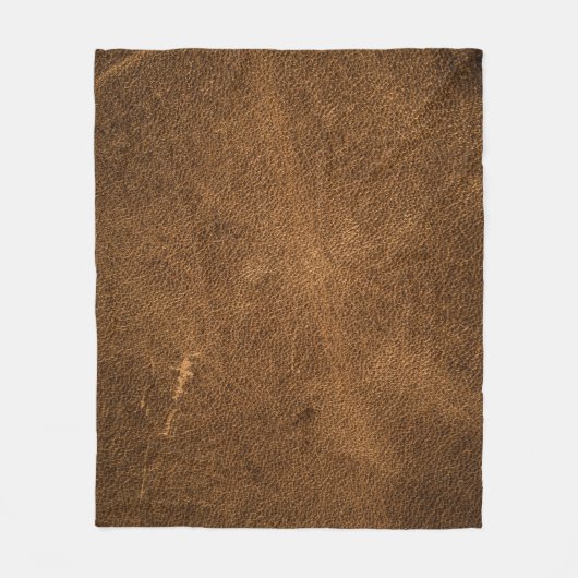 Älteres braunes Leder: klassische Textur Fleecedecke (Vorderseite)
