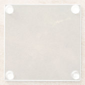 Älteres braunes Leder: klassische Textur Glasuntersetzer (Rückseite)