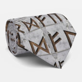 Älteres Futhark Muster auf Birkenbeschaffenheit Krawatte (Gerollt)