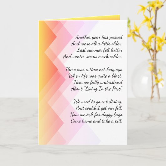 Älteres Gedicht Karte (Gelbe Blume)