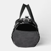 Älteres großes Blattmuster Schwarz Weiß Grau Duffle Bag (Rechts)