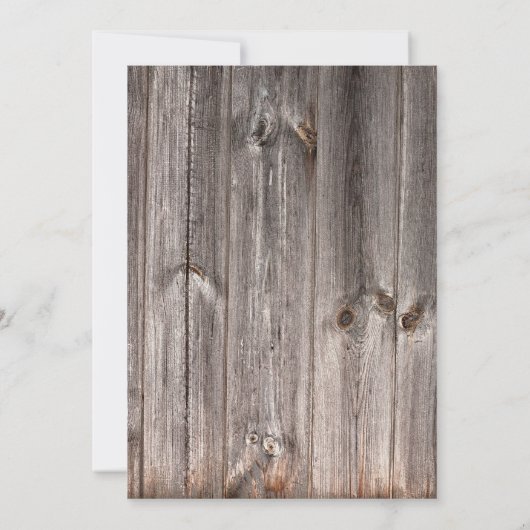 Älteres Holz mit Mason Jar Brautparty Einladung (Rückseite)