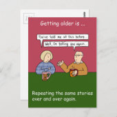 Älteres Lernen wiederholt die gleichen Geschichten Postkarte (Vorne/Hinten)