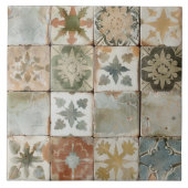 Älteres marokkanisches Patchwork - Vintages Multi- Fliese (Vorderseite)