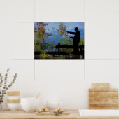 Älteres Menschenfischer-Ruhestandposter Poster (Küche)