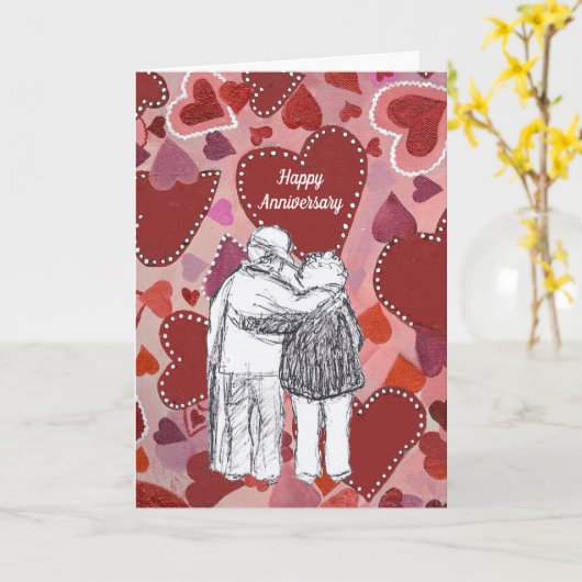 älteres Paar Karte (Gelbe Blume)