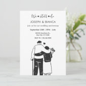 Älteres Paar zum Hochzeitstag Einladung (Stehend Vorderseite)