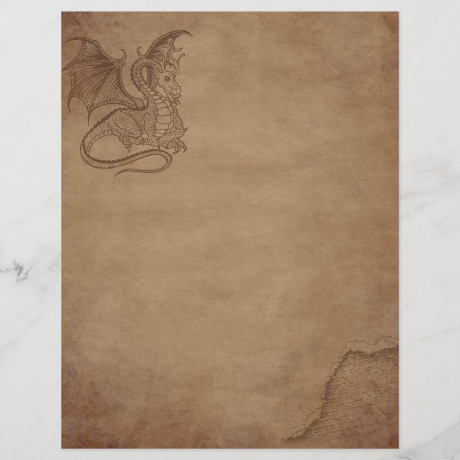 Älteres Papier - Drache (Vorderseite)