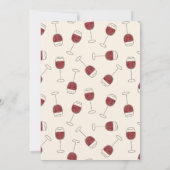 Älteres Rotes Weinglas zum Geburtstag Einladung (Rückseite)