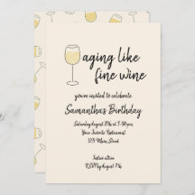 Älteres wie feines Weißweinglas Geburtstag