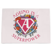 Altern ist ein Geburtstag der Supermacht Große Geschenktüte (Vorderseite)