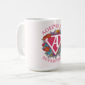 Altern ist ein Geburtstag der Supermacht Kaffeetasse (Vorderseite Links)