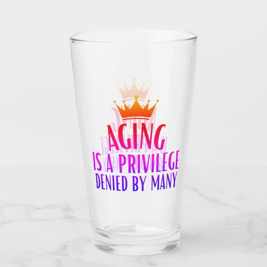 Altern ist ein Zitat-Vorstand, Großeltern Glas (Rückseite)