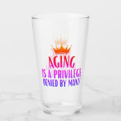 Altern ist ein Zitat-Vorstand, Großeltern Glas (Vorderseite)