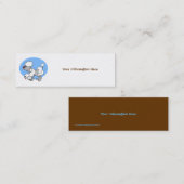 Altern Poodle Cartoon Lesezeichen Business Cards Mini Visitenkarte (Vorne/Hinten)
