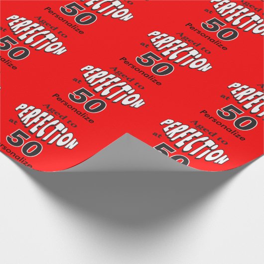 Altern Sie zur Perfektion bei 50% pipe% 50. Geschenkpapier (Ecke)