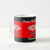 Altern Sie zur Perfektion bei 50% pipe% 50. Kaffeetasse (Vorderseite Links)